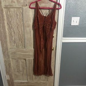 Gimmicks washed lace up tank top size small